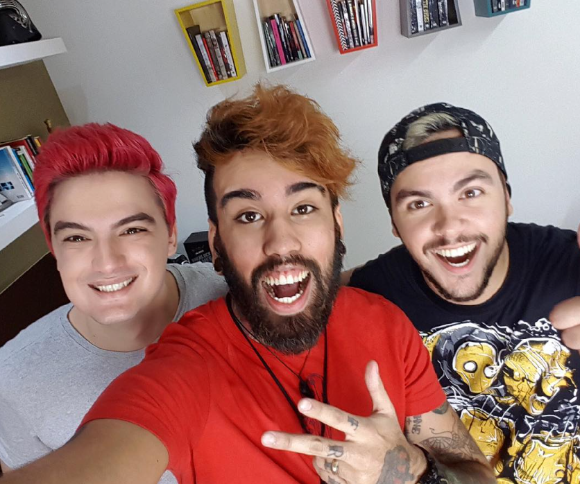 Salles with Felipe and Lucas Neto